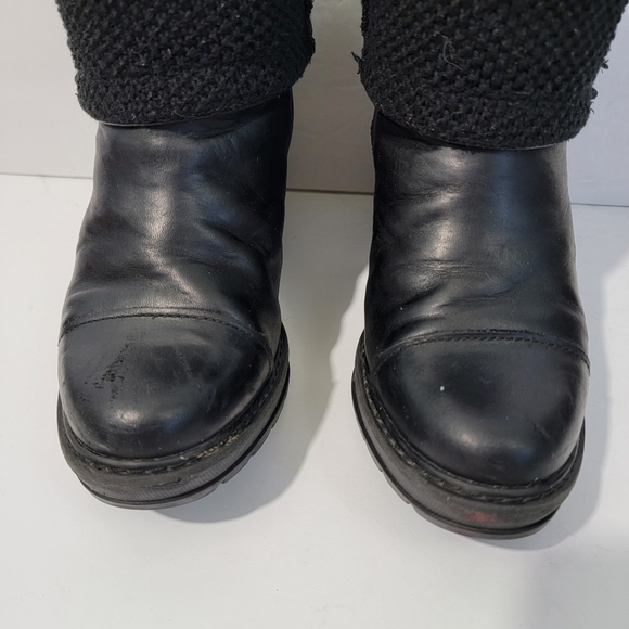Timberland Defender Repellent System Women Platform Booties Sz 7.5 Black Leather - Picture 8 of 12